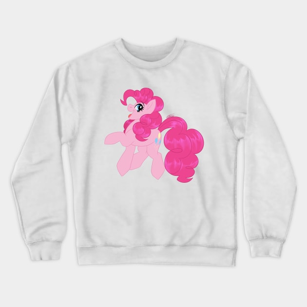 Joyful Pinkie Pie Crewneck Sweatshirt by Marie Oliver